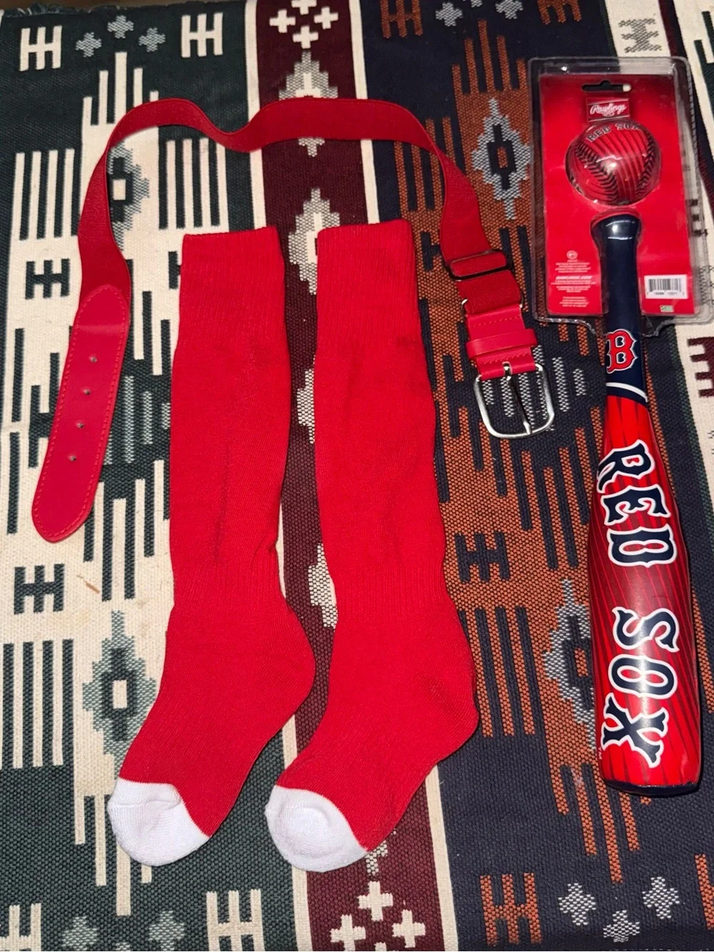Red Men's Knee Socks - Red Sox Inspired